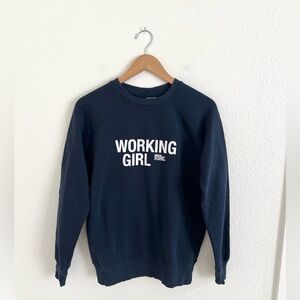 RON DORFF navy WORKING GIRL sweatshirt / size S